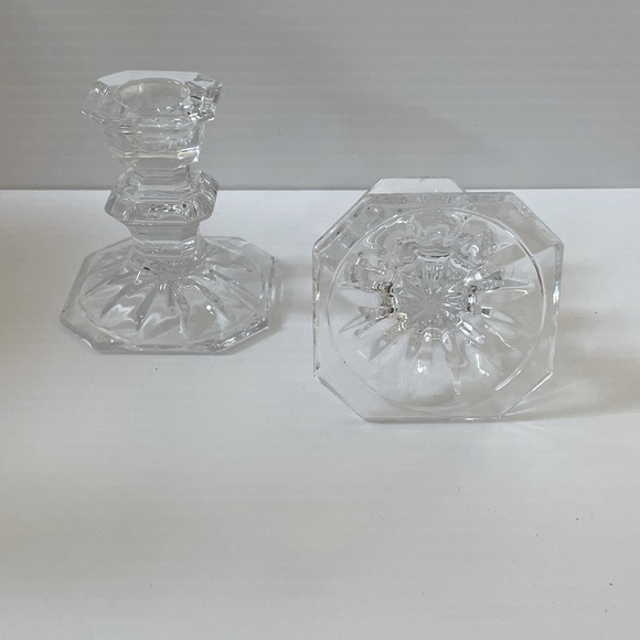 MIKASA Edinburgh Candlesticks Set of 2 Taper Candleholders Crystal Candleholders - Picture 5 of 6